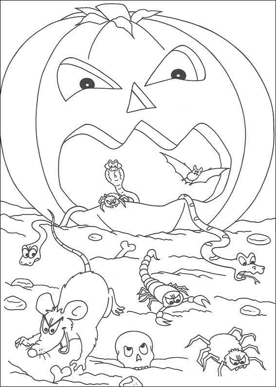 Plansa de colorat cu Halloween 112 16